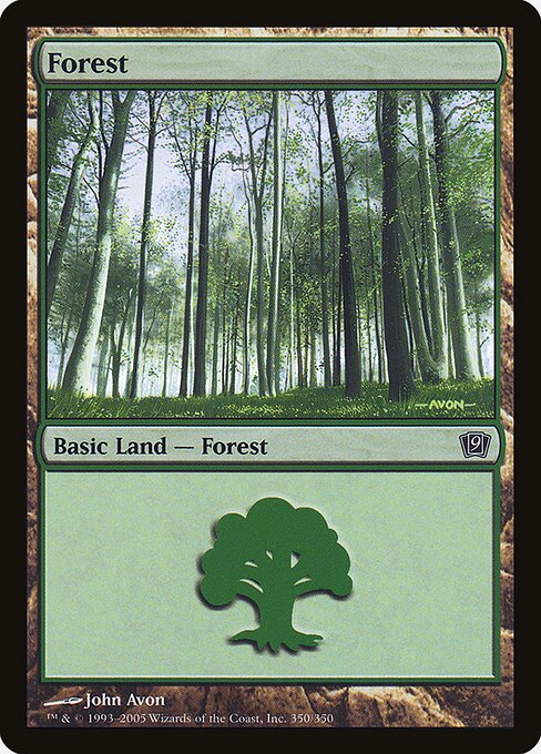 Forest — Ninth Edition #350★, art by John Avon