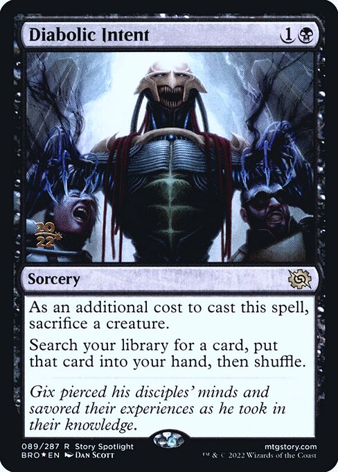 Diabolic Intent — The Brothers' War Promos #89s, art by Dan Murayama Scott