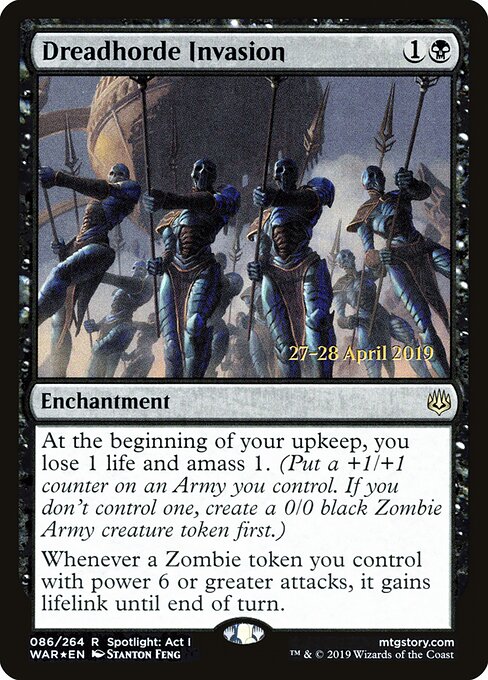 Dreadhorde Invasion — War of the Spark Promos #86s, art by Stanton Feng