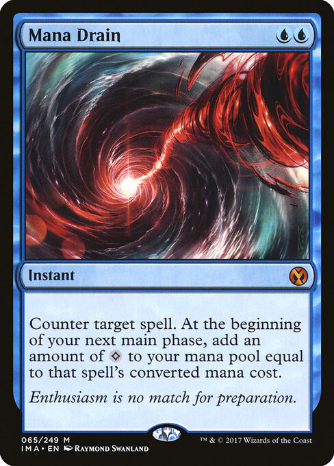 Mana Drain — Iconic Masters #65, art by Raymond Swanland
