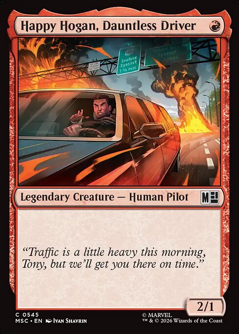 Happy Hogan, Dauntless Driver — Marvel Super Heroes Commander #545, art by Ivan Shavrin