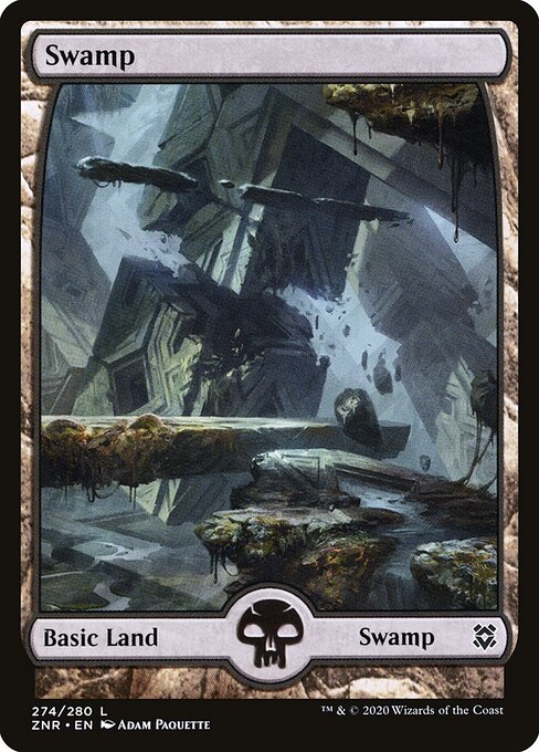 Swamp — Zendikar Rising #274, art by Adam Paquette