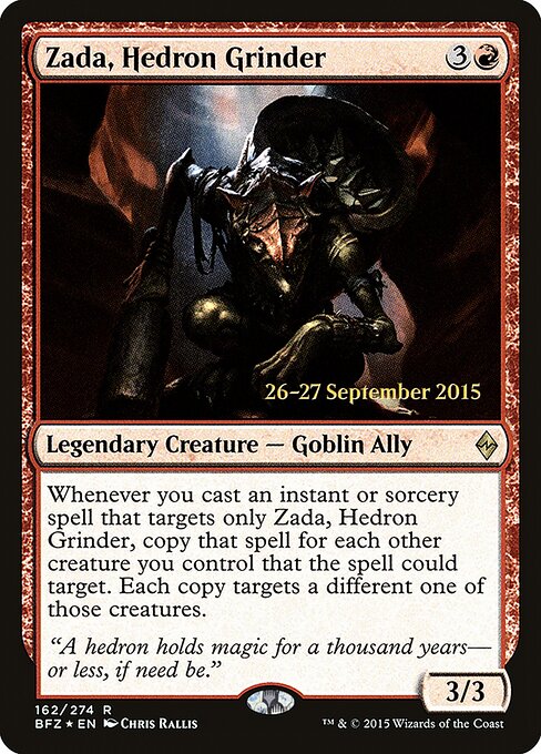 Zada, Hedron Grinder — Battle for Zendikar Promos #162s, art by Chris Rallis