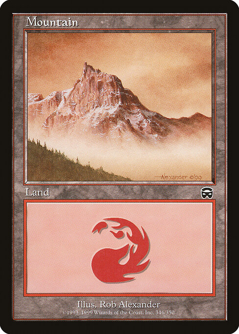 Mountain — Mercadian Masques #346, art by Rob Alexander