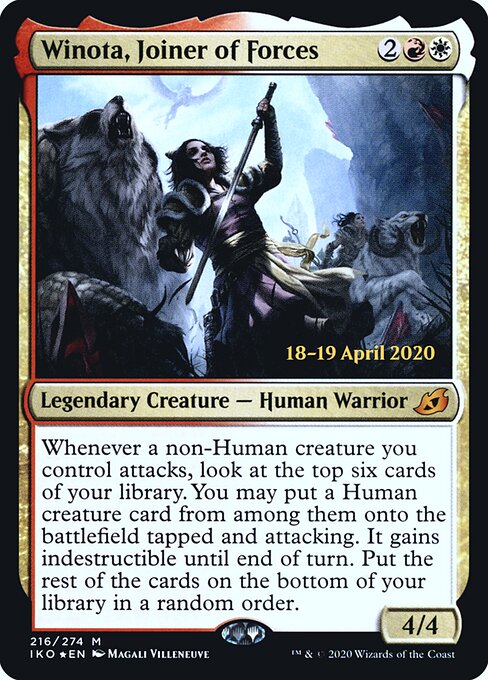 Winota, Joiner of Forces — Ikoria: Lair of Behemoths Promos #216s, art by Magali Villeneuve