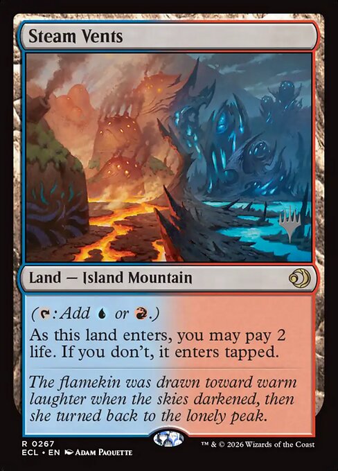 Steam Vents — Lorwyn Eclipsed Promos #267p, art by Adam Paquette