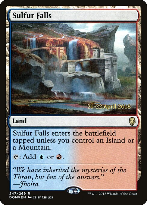 Sulfur Falls — Dominaria Promos #247s, art by Cliff Childs