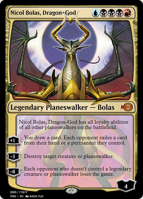 Nicol Bolas, Dragon-God — Magic Online Promos #72281, art by Kaida Yuji