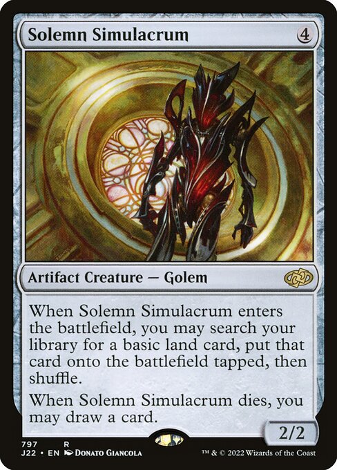 Solemn Simulacrum — Jumpstart 2022 #797, art by Donato Giancola
