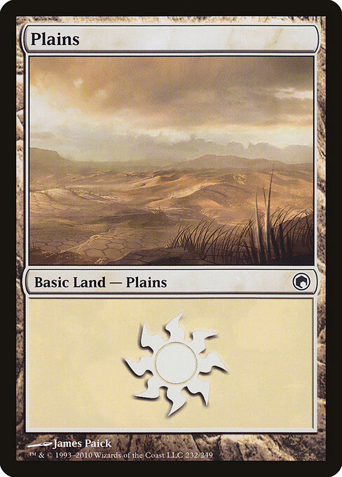 Plains — Scars of Mirrodin #232, art by James Paick