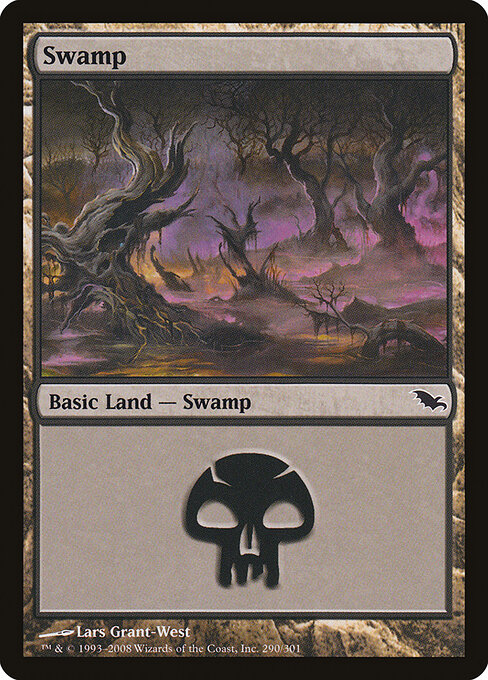 Swamp — Shadowmoor #290, art by Lars Grant-West