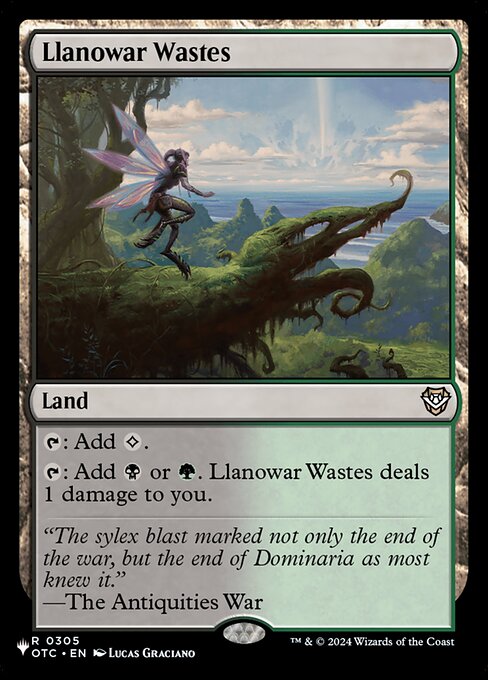 Llanowar Wastes — The List #OTC-305, art by Lucas Graciano