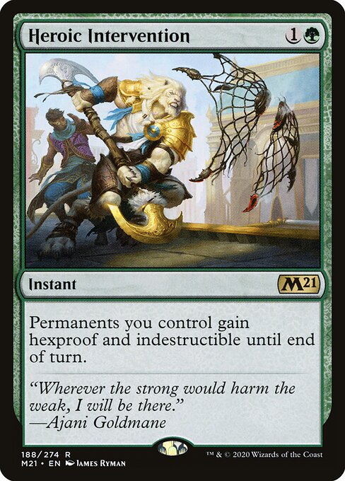Heroic Intervention — Core Set 2021 #188, art by James Ryman
