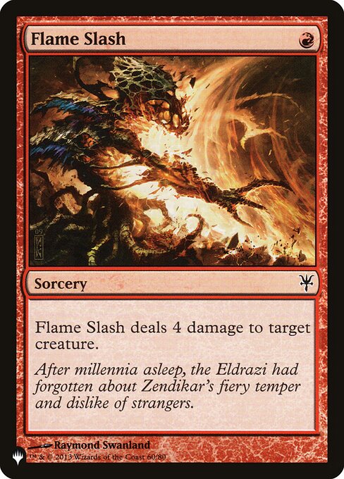 Flame Slash — The List #DDK-60, art by Raymond Swanland
