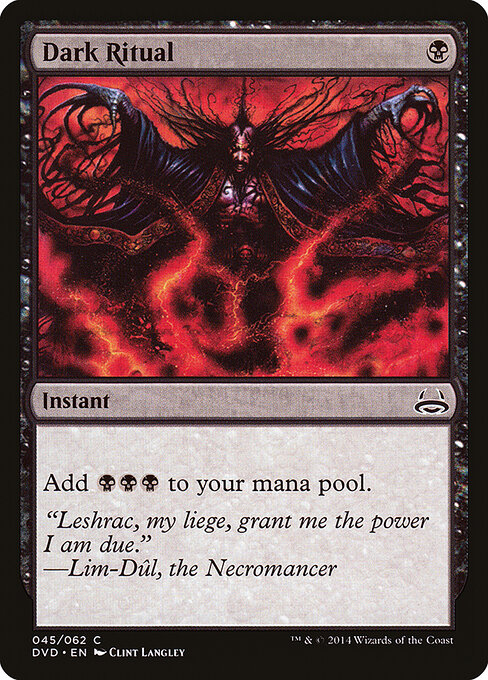 Dark Ritual — Duel Decks Anthology: Divine vs. Demonic #45, art by Clint Langley