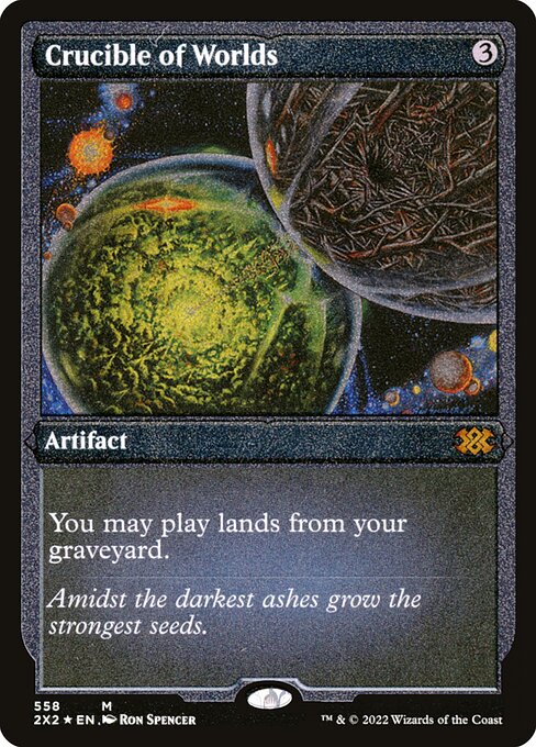 Crucible of Worlds — Double Masters 2022 #558, art by Ron Spencer