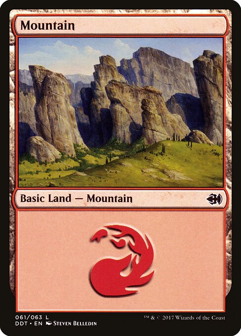 Mountain — Duel Decks: Merfolk vs. Goblins #61, art by Steven Belledin