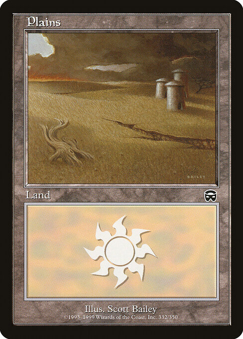 Plains — Mercadian Masques #332, art by Scott Bailey
