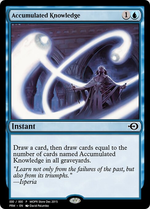 Accumulated Knowledge — Magic Online Promos #59641, art by David Palumbo