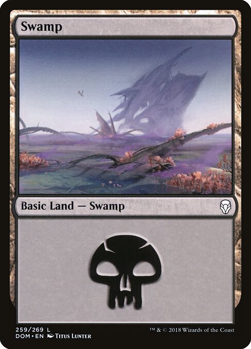 Swamp — Dominaria #259, art by Titus Lunter