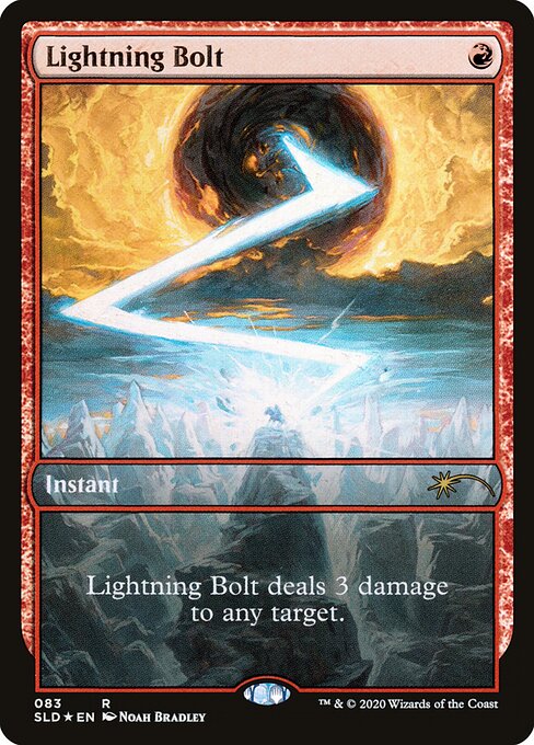 Lightning Bolt — Secret Lair Drop #83, art by Noah Bradley