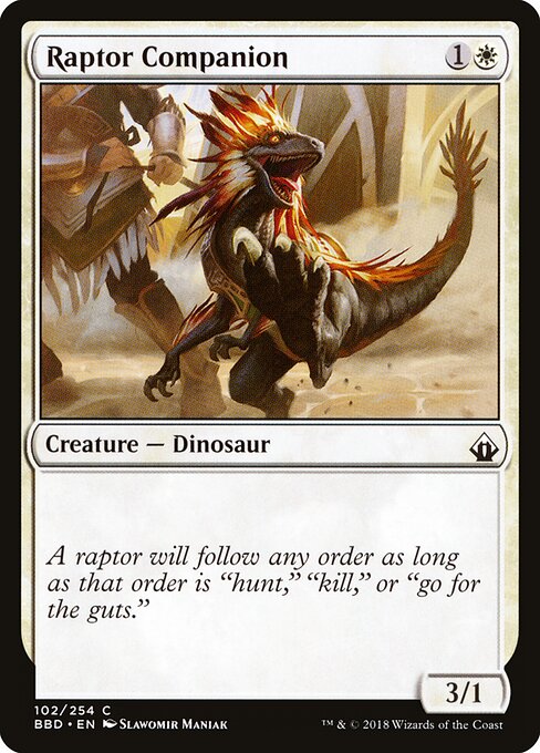 Raptor Companion — Battlebond #102, art by Slawomir Maniak