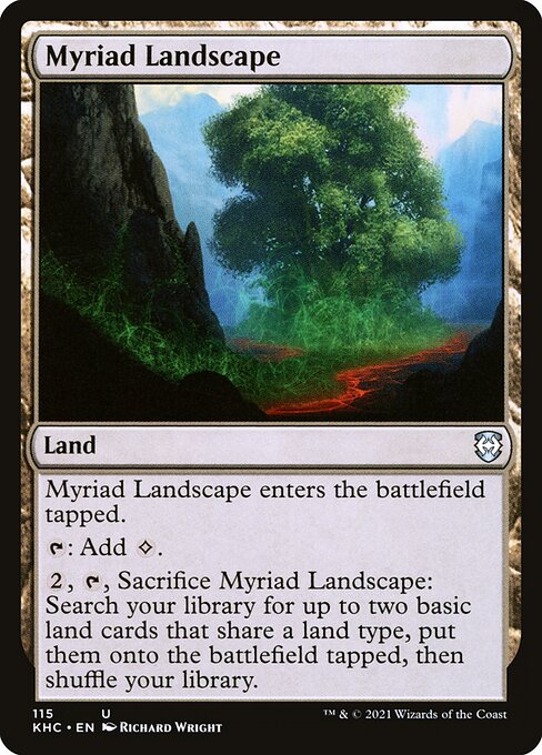 Myriad Landscape — Kaldheim Commander #115, art by Richard Wright