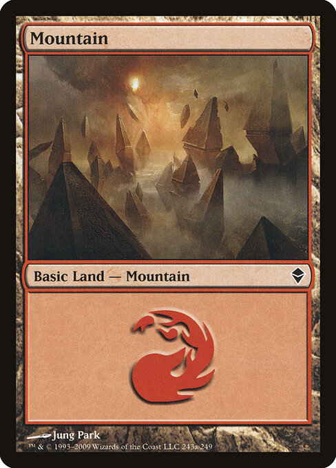 Mountain — Zendikar #243a, art by Jung Park