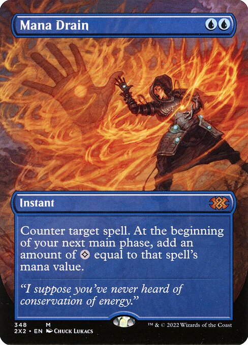 Mana Drain — Double Masters 2022 #348, art by Chuck Lukacs