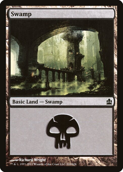 Swamp — Commander 2011 #310, art by Richard Wright