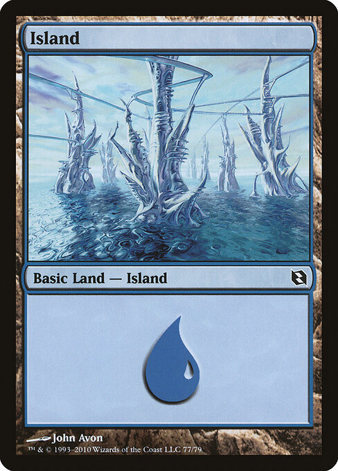 Island — Duel Decks: Elspeth vs. Tezzeret #77, art by John Avon