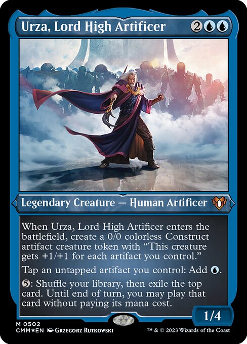 Urza, Lord High Artificer — Commander Masters #502, art by Grzegorz Rutkowski