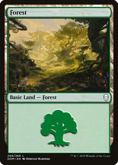 Forest — Dominaria #268, art by Dimitar Marinski