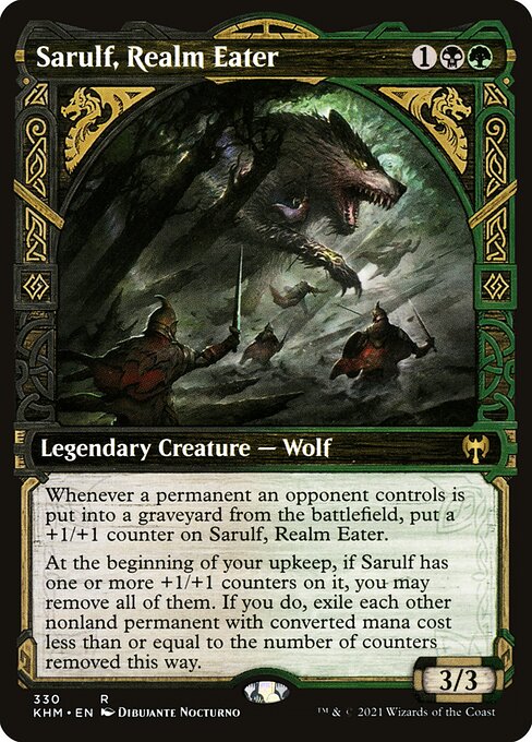 Sarulf, Realm Eater — Kaldheim #330, art by Dibujante Nocturno