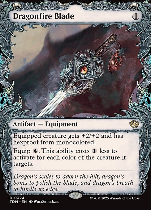 Dragonfire Blade — Tarkir: Dragonstorm #324, art by WolfSkullJack