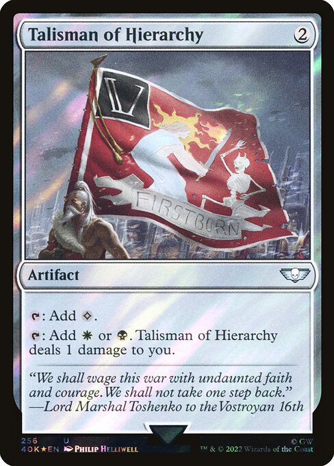 Talisman of Hierarchy — Warhammer 40,000 Commander #256★, art by Philip Helliwell