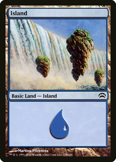 Island — Planechase 2012 #138, art by Martina Pilcerova