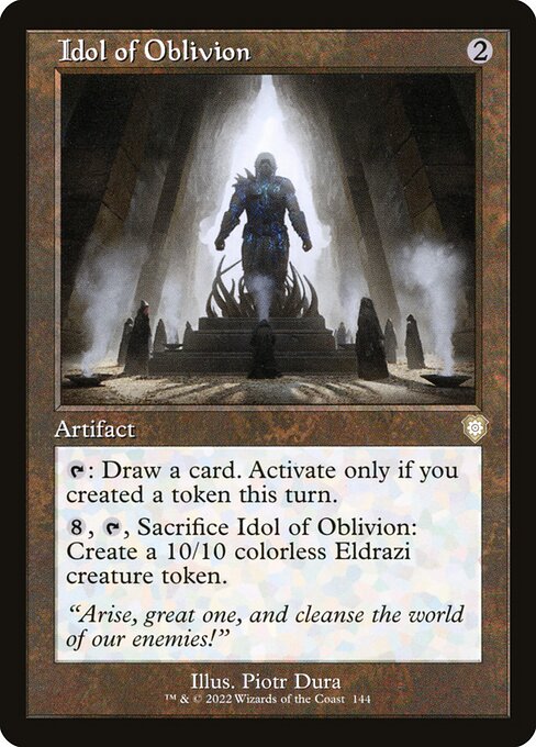 Idol of Oblivion — The Brothers' War Commander #144, art by Piotr Dura