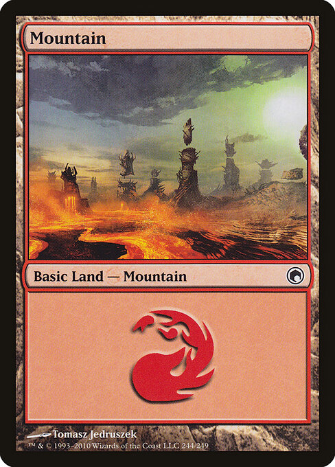 Mountain — Scars of Mirrodin #244, art by Tomasz Jedruszek