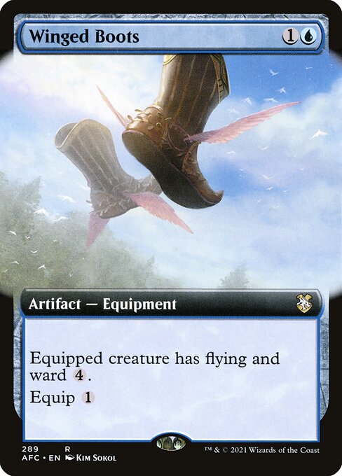 Winged Boots — Forgotten Realms Commander #289, art by Kim Sokol