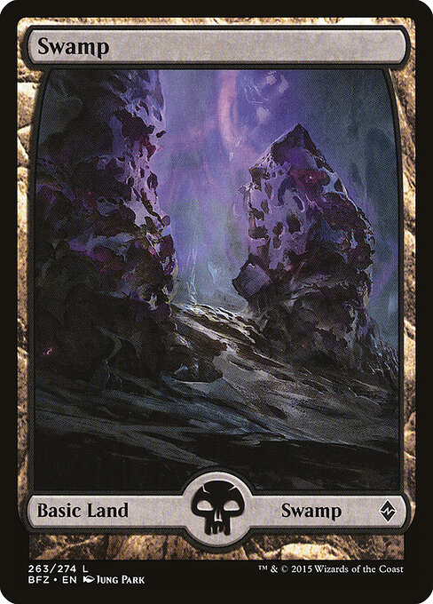Swamp — Battle for Zendikar #263, art by Jung Park