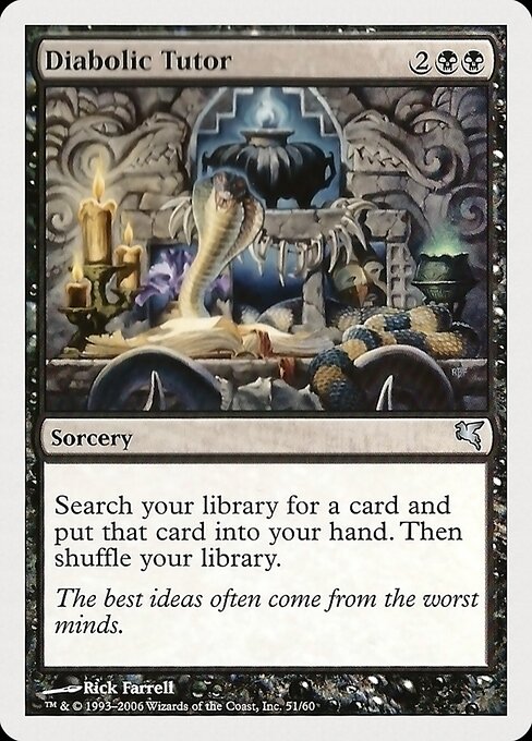 Diabolic Tutor — Hachette UK #51, art by Rick Farrell