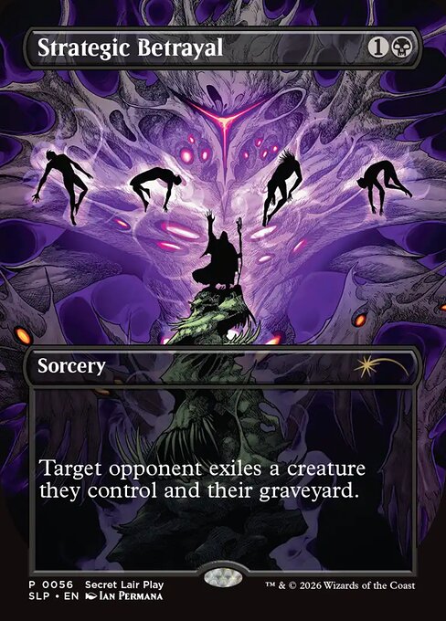 Strategic Betrayal — Secret Lair Promo #56, art by Ian Permana