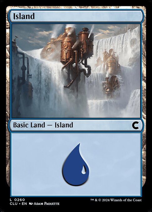 Island — Ravnica: Clue Edition #260, art by Adam Paquette