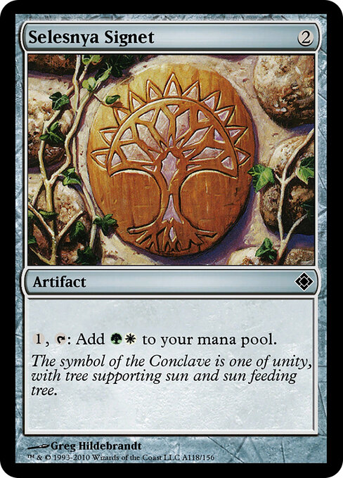 Selesnya Signet — Magic Online Theme Decks #A118, art by Greg Hildebrandt