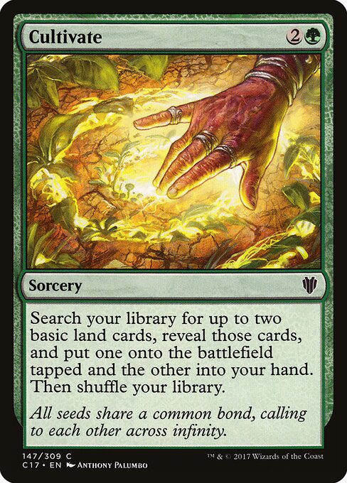Cultivate — Commander 2017 #147, art by Anthony Palumbo
