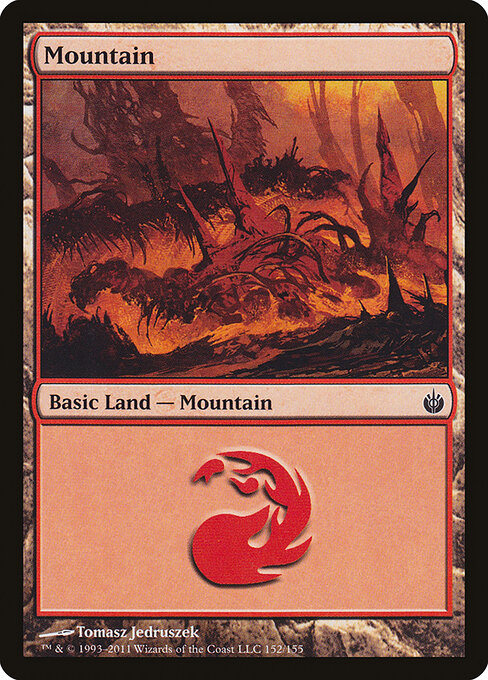Mountain — Mirrodin Besieged #152, art by Tomasz Jedruszek
