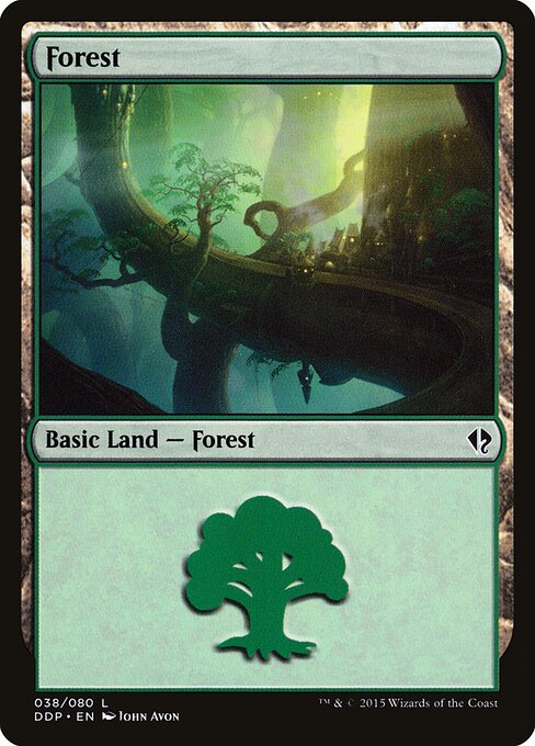 Forest — Duel Decks: Zendikar vs. Eldrazi #38, art by John Avon