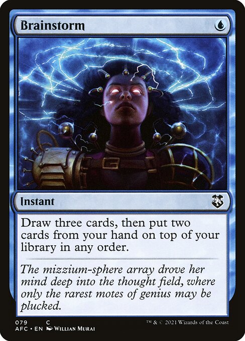 Brainstorm — Forgotten Realms Commander #79, art by Willian Murai