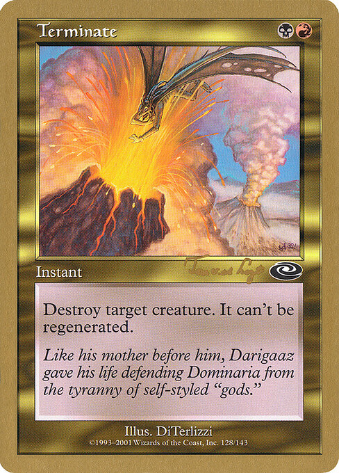 Terminate — World Championship Decks 2001 #tvdl128, art by DiTerlizzi